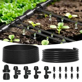Xk13407 Mixc 1/4 Inch Irrigation Dripline Tubing Kit 100 Ft Roll With 110 Feet Black Xk13407 Mixc 1/4 Inch Irrigation Dripline Tubing Kit 100 Ft Roll With 110 Feet Black