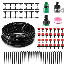 Red-ccca1 Moocci 82ft Drip Irrigation System Kit - Garden Watering With 1/4 Inch Irrigati