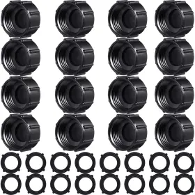 B0899t94xc Mudder 16pcs Garden Hose Caps Sprinkler Covers Gaskets 3/4 Inch Ght Black