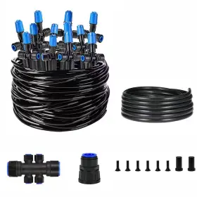 .n/a 726084419100 50 Ft. Quick-connect Drip Irrigation Kit With Adjustable Fan-shaped Drippers For