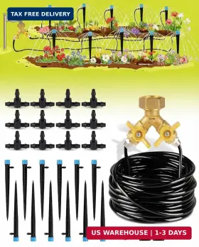Nacno 796471632580 49.2ft Drip Irrigation System Garden Watering Kit With Heavy Duty Solid Brass S Nacno 796471632580 49.2ft Drip Irrigation System Garden Watering Kit With Heavy Duty Solid Brass S