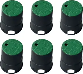Na-us-vb-230101-01 Natotela Pp Valve Box - 6 Pcs In Round Plastic Irrigation Boxes For Garden