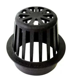 Nds 052063300740 3 Inch Black Round Polyolefin Atrium Grate