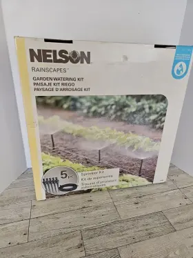 Nelson 077855806163 Rainscapes Lawn Garden Watering 5-piece Kit Complete Sets Sprinkler Set