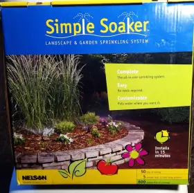Nelson 077855823122 Simple Soaker Landscape Garden Watering 5 Sprinkler System Kit 50 Ft Hose Nelson 077855823122 Simple Soaker Landscape Garden Watering 5 Sprinkler System Kit 50 Ft Hose