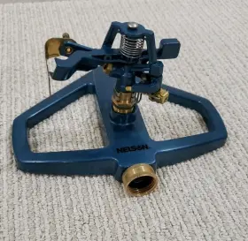 1663 Nelson New Metal Pulsating Sprinkler Made In Usa 85ft Diameter 4 Spray Patterns