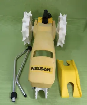 Nelson 313054473479 Rain Train Cast Iron Traveling Lawn / Garden Sprinkler Tractor Complete
