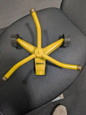 50321 Nelson Three-arm Square Pattern Spray Whirling Sprinkler With Metal Wheel Base