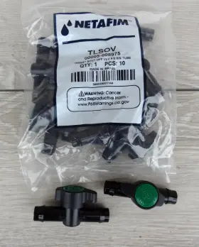 00005-008975 Netafim Tlsov Techline Shut-off Valve 17 Mm Barb F/0.5 In Tube Bag Of 10 Pcs