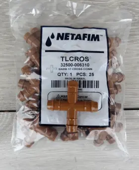 32500-006310 Netafim Tlcros Barb 17mm Cross Connection Bag Of 25 Pcs