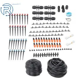 824397 Netuera 265 Feet Drip Irrigation System Adjustable Kit 1/2 Inch And 1/4 Tubing