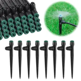 Nfamrzcar 331807853799 Drip Irrigation Emitters Sprayers For 1/4 Inch Tubing With Lock Barbed Adjustabl