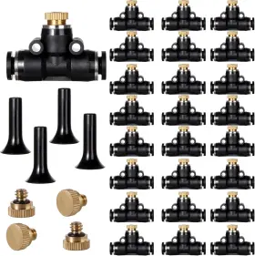 24pc-brass Nfamrzcar Nf-56 24 Pack Brass Misting Nozzles Outdoor Cooling Kit