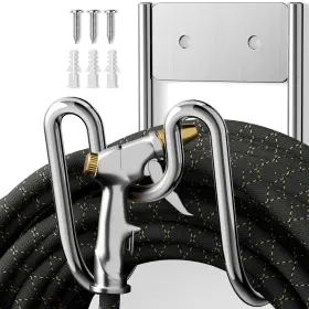B0fwrhzvdt Niffgaff Garden Hose Holder Wall Mount - Ss304 Stainless Steel Water Hanger Heavy Du