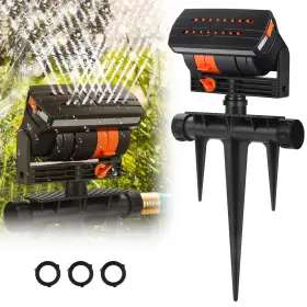 Nsioutlet 616361642812 16 Hole Automatic Oscillating Sprinkler Adjustable Lawn Garden Irrigation Tool Nsioutlet 616361642812 16 Hole Automatic Oscillating Sprinkler Adjustable Lawn Garden Irrigation Tool