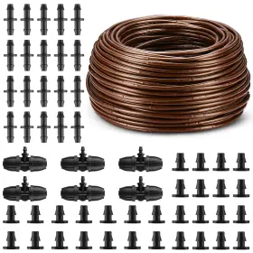 Hl-nuanchu-6375 Nuanchu 328 Ft 1/4 Inch Drip Irrigation 328.08 / 100 M Brown Black
