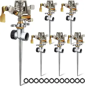 Brass-71 Nuogo Impact Sprinklers Head Brass Pulsating With Zinc Alloy Spike Base Ad