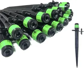 One Stop Outdoor 726084334519 100-pack - 1/4 Inch 360 Degree Drip Emitter On 5 Stake Sprayer Adjustable Fl One Stop Outdoor 726084334519 100-pack - 1/4 Inch 360 Degree Drip Emitter On 5 Stake Sprayer Adjustable Fl