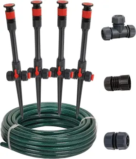 98063 Onestop-stores Multi-adjustable Flex Design Above Ground Irrigation Garden Sprinkler Syst