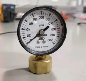 53020 Orbit Water Pressure Gauge 200 Psi 1/2 Inch Thread Black