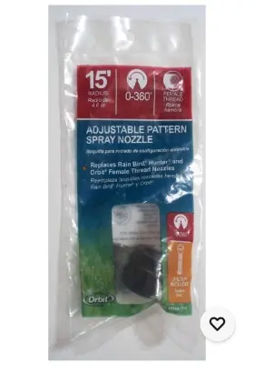 53584 Orbit Adjustable 0-360 15ft Radius Sprinkler Spray Nozzle And Filter-comboshp