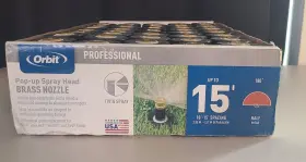 54018 Orbit Lot Of 37 - 2 Inch Half Spray Pattern Pop-up Sprinkler Head Brass Nozzle