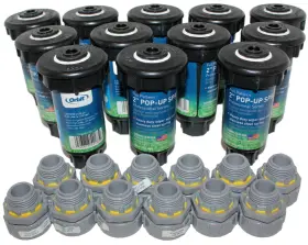 54183-28u Orbit 12 2 Inch Pop-up Sprinkler Heads Adjustible 10-15ft With 3/8 Adapters 51483