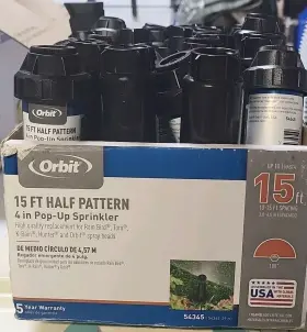 54345 Orbit 32 - 4 Inch 300 Series Spring-loaded Pop-up Sprinkler With Half Pattern