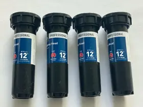 54504 Orbit Lot Of 4 Inch 12 Ft. Sprinkler Pop-up Rotors Nozzles Heads