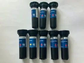 54501 Orbit 54505 54529 Lot Of 8 4 Inch 15 Ft. Sprinkler Pop-up Rotors Nozzles Heads