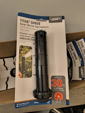 55045 Orbit 4 Pack Titan Adjustable Shrub Watering Gear Drive Sprinkler Head