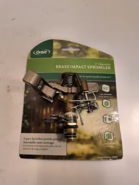 58607-03 Orbit 1/2 Inch Brass Impact Lawn Water Sprinkler 58607-03 Orbit 1/2 Inch Brass Impact Lawn Water Sprinkler