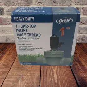 57467 Orbit 705353905216 Sprinkler System 1-inch Inline Male Jar Top Valve