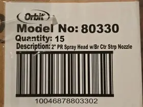 80330 Orbit 15 Pressure Regulated Brass Center Strip Pattern 2 Inch Pop Up Sprinkler 80330 Orbit 15 Pressure Regulated Brass Center Strip Pattern 2 Inch Pop Up Sprinkler