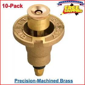 81660202 Orbit 10pack 54070 Brass Pop-up Flush Head Sprinkler W Full Pattern Spray Nozzle