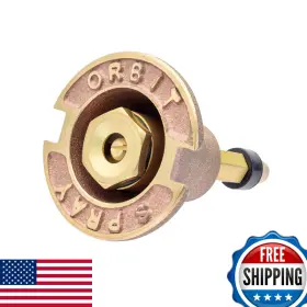 B07b8c1pzj Orbit 10-pack 54070 Brass Pop-up Flush Head Sprinkler Full Pattern Spray Nozzle