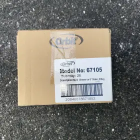 67105 Orbit Irrigation Products Inc 25 Bags Of 5 Pack Adjustable Multi-stream Emitter On 6 Inch Stake 67105 Orbit Irrigation Products Inc 25 Bags Of 5 Pack Adjustable Multi-stream Emitter On 6 Inch Stake