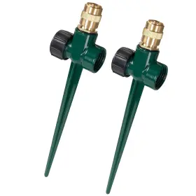 Patravious 765015814249 Metal Lawn Sprinkler For Yard 2 Pack Adjustable Brass Garden Water