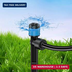 Pawfly Emitters-4550-bl 30 Pcs Push-to-fit Drip Irrigation Emitters With Adjustable 360 Degree Wa