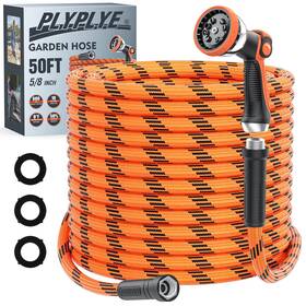 Plyplye B0fjff925l Flexible Garden Hose 50 Ft Non-expanding Lightweight Water With 1