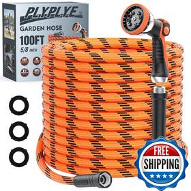 Plyplye B0fjfj9jdd Flexible Garden Hose 100 Ft Non-expanding Lightweight Water With