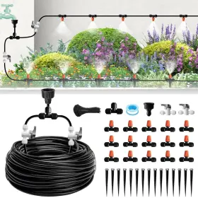 Ts-ir-60 Pocket Panda Mist Drip Irrigation System For Garden Watering 60ft 1/2 Inch And 1/4 Quick-connect