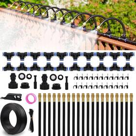 Prime Shop Hub 726084311541 Drip Irrigation System 66 Ft With 20 Nozzles 360 Adjustable Bendable Garden Wa