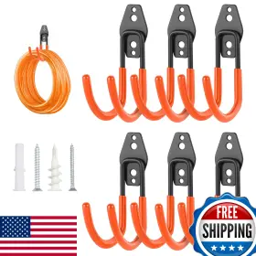 B0f65hzgf5 Pruite 6pk Heavy Duty Garage Storage Hooks Wall Mount Steel Utility