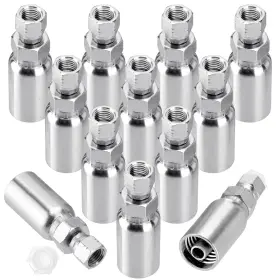 11306024 Racewill 12 Pack Hydraulic Hose End Fittings 3/8 Inch I.d. X 1/4 Jic 37 Female S