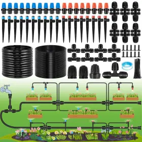 Rafow 313103080061 240ft Drip Irrigation System Kits - Automatic Garden Watering Sprinkler With 1/2