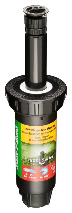 1803van Rain Bird 077985037987 Professional Pop-up Sprinkler Adjustable - 360 Pattern 8ft 15ft
