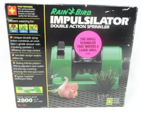 Io-28 Rain Bird 077985639006 Nib Vintage Impulsilator Double Action Sprinkler Water Saver 1994 Io-28 Rain Bird 077985639006 Nib Vintage Impulsilator Double Action Sprinkler Water Saver 1994