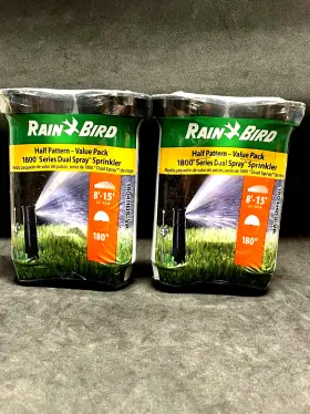 1804hds-vp Rain Bird Lot Of 2 Half Pattern Value Packs 1804 Dual Spray Sprinkler Heads