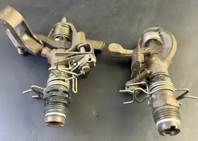 19mr96 Rain Bird Brass Impact Sprinklers Lot Of 2 As Is Untested S6.1
